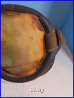 Korea/nato VINTAGE US ARMY AIR FORCES USAAF TYPE B-8 FLYING GOGGLES With LENSES