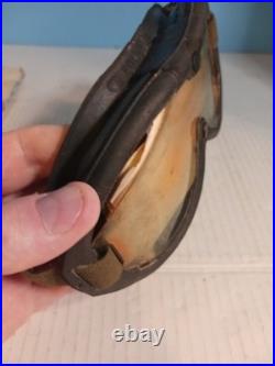 Korea/nato VINTAGE US ARMY AIR FORCES USAAF TYPE B-8 FLYING GOGGLES With LENSES