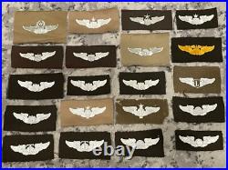 LOT OF x20 WW2 WWII Era Military USAAF US Army Air Force Cloth Pilots Wings Etc