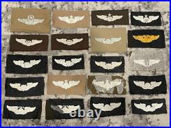 LOT OF x20 WW2 WWII Era Military USAAF US Army Air Force Cloth Pilots Wings Etc