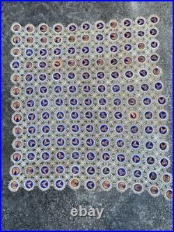 Large Hand Sewn 3 7 14 15th Us Army Air Force WWII Blanket Crochet 143 Patches