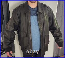 Leathers Jacket 2XL/ US Army Air Force Type A2 /Jacket Flyer's Brown Leather Jac