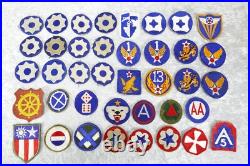 Lot Of 39 WWII Original US Army Patches Air Force Military