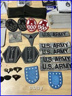Lot Of US Military Army Air Force Patches Pins Medal Lot Vanguard Etc
