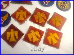 Lot Us Infantry Army Air Force Armored Discharged Emroidered & Felt Patch Lot
