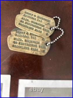 Lot WWII Dog Tags 9th Air Force Patches Photos B-29 At-7 Hondo AAF Mt. Rushmore