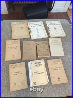 Lot of 10 1950's US Army & Air Force Surveying And Instruction Manuals
