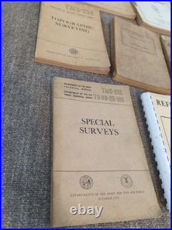 Lot of 10 1950's US Army & Air Force Surveying And Instruction Manuals