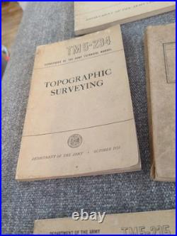Lot of 10 1950's US Army & Air Force Surveying And Instruction Manuals