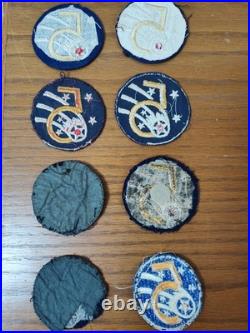 Lot of 8 WWII US Army 5th Air Force AAF Felt Snowback Cheesecloth WORN Patches