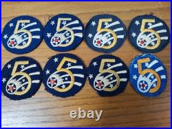 Lot of 8 WWII US Army 5th Air Force AAF Felt Snowback Cheesecloth WORN Patches