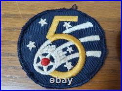 Lot of 8 WWII US Army 5th Air Force AAF Felt Snowback Cheesecloth WORN Patches Lot of 8 WWII US Army 5th Air Force AAF Felt Snowback Cheesecloth WORN Patches