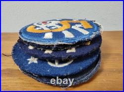 Lot of 8 WWII US Army 5th Air Force AAF Felt Snowback Cheesecloth WORN Patches