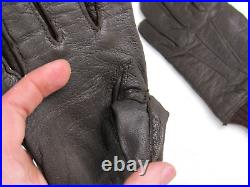 MINT Example WWII Type A-10 Leather Pilot Flying Gloves US Army Air Force Sz 8