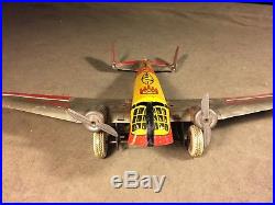 Marx Tin Litho Wind-Up Heavily Armed US Mail Army Air Force B-25 Bomber