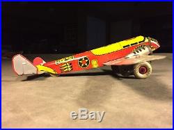 Marx Tin Litho Wind-Up Heavily Armed US Mail Army Air Force B-25 Bomber