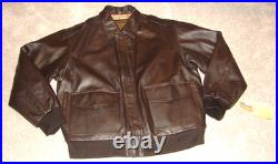 Mens EXCELLED Type A-2 JACKET Flyer's LEATHER US Army Air Force Bomber Sz XL NWT