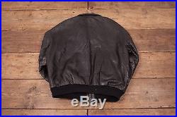 Mens Vintage Avirex A2 US Army Air Forces Lined Flight Jacket Black XL 50 R5461