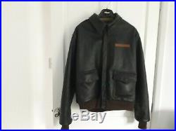 Mens aero leather jacket air forces us army