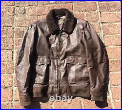 Military G-1 Willis & Geiger Army, Air Force Flight Leather Jacket men's 44 L