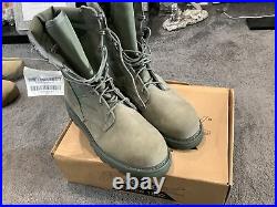 NEW US ARMY AIR FORCE Hot Weather Steel Toe COMBAT BOOTS. SAGE. UK 10.5