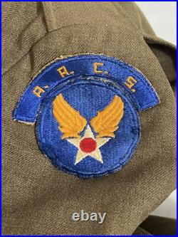 Named Harris 1940's WWII US Army Air Corp Jacket AACS Communications Specialists