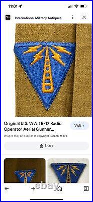 Named Harris 1940's WWII US Army Air Corp Jacket AACS Communications Specialists
