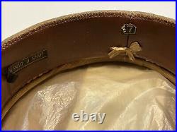 Named WWII U. S. Army & Air Force Officer's Visor Service Cap Hat Khaki Summer
