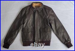 Nwot Us Army Air Force Type A-2 Brown Leather Bomber Jacket Men's Sz 40