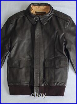 Nwot Us Army Air Force Type A-2 Brown Leather Bomber Jacket Men's Sz 40