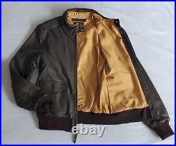 Nwot Us Army Air Force Type A-2 Brown Leather Bomber Jacket Men's Sz 40