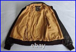 Nwot Us Army Air Force Type A-2 Brown Leather Bomber Jacket Men's Sz 40