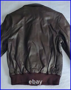 Nwot Us Army Air Force Type A-2 Brown Leather Bomber Jacket Men's Sz 40