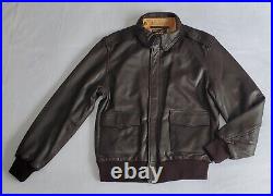 Nwot Us Army Air Force Type A-2 Brown Leather Bomber Jacket Men's Sz 42