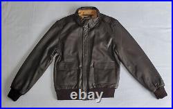 Nwot Us Army Air Force Type A-2 Brown Leather Bomber Jacket Men's Sz 42