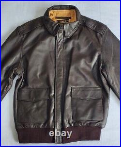 Nwot Us Army Air Force Type A-2 Brown Leather Bomber Jacket Men's Sz 42