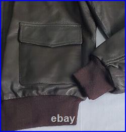 Nwot Us Army Air Force Type A-2 Brown Leather Bomber Jacket Men's Sz 42