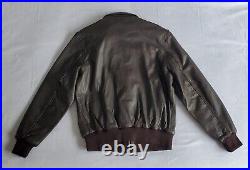 Nwot Us Army Air Force Type A-2 Brown Leather Bomber Jacket Men's Sz 42