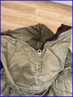 OG VTG WW2 1940s B9 Parka US ARMY AIR FORCE Flight Coat Jacket Size Large