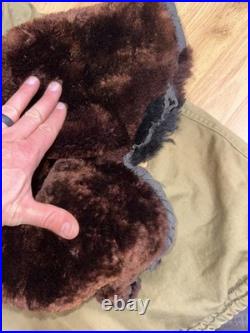 OG VTG WW2 1940s B9 Parka US ARMY AIR FORCE Flight Coat Jacket Size Large