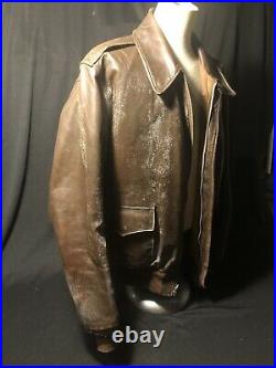 ORG WWII US Army Air Force Star Sportswear A-2 Leather Bomber Flight Jacket S 44