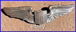 ORIGINAL PRE-WW2 US Army Air Force AAF Sterling 3-Inch Pilot Wing Badge Pin
