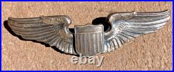 ORIGINAL PRE-WW2 US Army Air Force AAF Sterling 3-Inch Pilot Wing Badge Pin