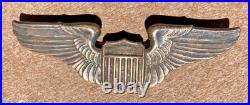 ORIGINAL WW2 US Army Air Force AAF Sterling 3-Inch Pilot Wing Badge Award Pin