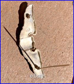 ORIGINAL WW2 US Army Air Force AAF Sterling 3-Inch Pilot Wing Badge Pin Meyer
