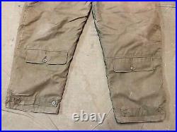 ORIGINAL WWII US ARMY AIR FORCE AAF A-10 FLIGHT PANTS WithSUSPENDERS- SIZE XXL 40W