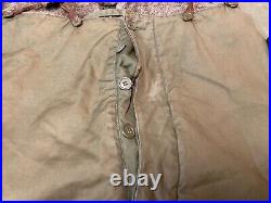 ORIGINAL WWII US ARMY AIR FORCE AAF A-10 FLIGHT PANTS WithSUSPENDERS- SIZE XXL 40W