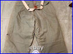 ORIGINAL WWII US ARMY AIR FORCE AAF A-10 FLIGHT PANTS WithSUSPENDERS- SIZE XXL 40W