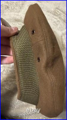 ORIGINAL WWII WW2 US Army Air Force Visor Crusher Cap Hat