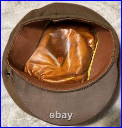 ORIGINAL WWII WW2 US Army Air Force Visor Crusher Cap Hat